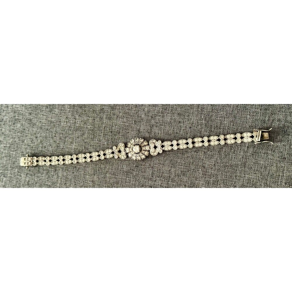 Beautiful Cz Sterling Silver Bracelet HSN
